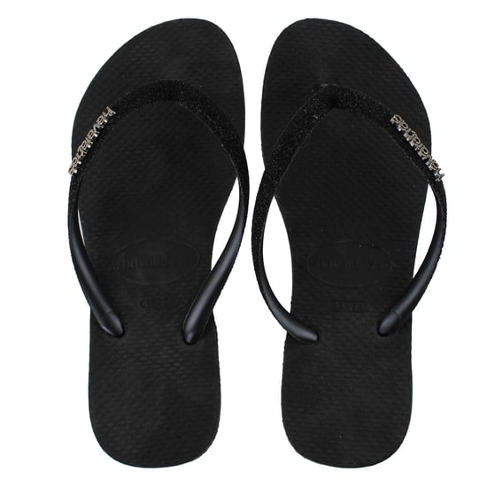 Havaianas Slim Glitter Womens Black Flip-Flops - Image 1