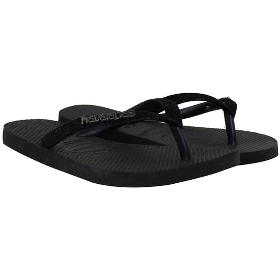 Havaianas Slim Glitter Womens Black Flip-Flops - Image 3