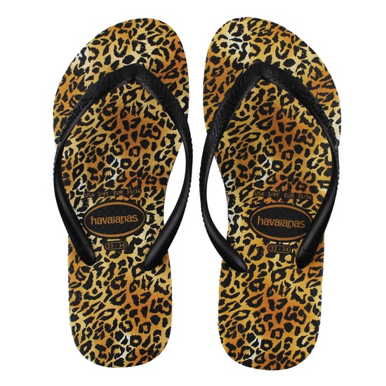 Havaianas Slim Leopard Womens Brown Flip-Flops - Image 1