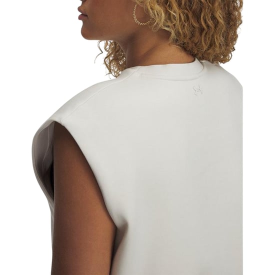 Under Armour Dames Unstoppable fleece mouwloze trui (Crème) - Image 2