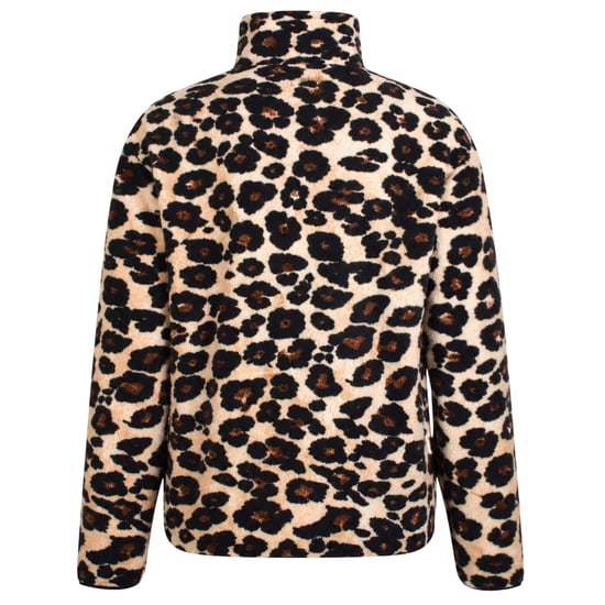SoulCal Unisex Adult Leopard Print Borg Quarter Zip Fleece Top (Brown/Black) - Image 2