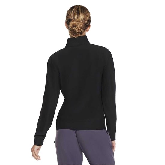 Skechers Womens/Ladies GoLuxe Ribbed Quarter Zip Sweatshirt (Black) - Image 3