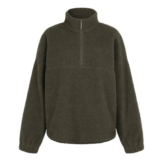 Slazenger Dames/Dames Fleece Sweatshirt met Kwartrits (Kaki Groen) - Image 2