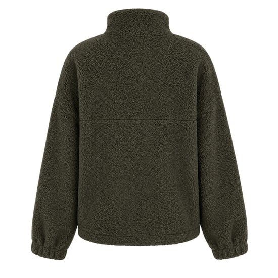 Slazenger Dames/Dames Fleece Sweatshirt met Kwartrits (Kaki Groen) - Image 3