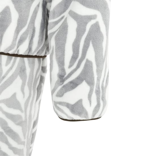 Biba Loungewear-set voor dames met zebraprint en fleece en een trechterhals (Wit, Zwart) - Image 3