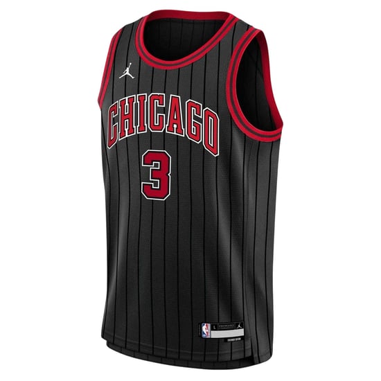 Nike Giddey Chicago Bulls basketbalshirt voor kinderen (Zwart) - Image 1