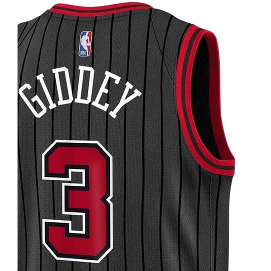 Nike Giddey Chicago Bulls basketbalshirt voor kinderen (Zwart) - Image 4
