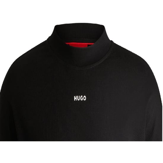 Hugo Heren-T-shirt met hoge kraag en lange mouwen (Zwart) - Image 3