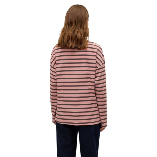 Mamalicious Mlsille gestreept T-shirt met lange mouwen voor dames (Roze) - Image 3