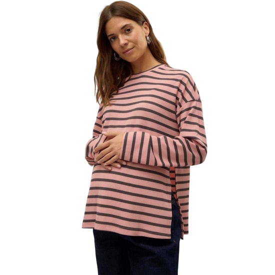 Mamalicious Mlsille gestreept T-shirt met lange mouwen voor dames (Roze) - Image 4
