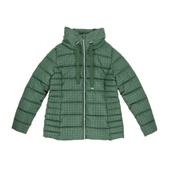 Firetrap Womens/Ladies Houndstooth Puffer Jacket (Green) - Image 1