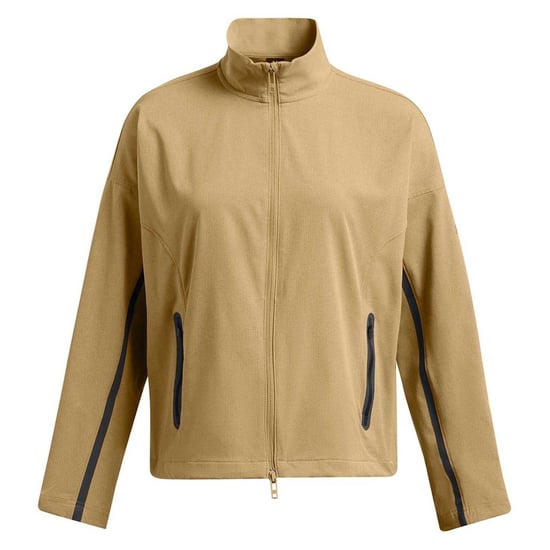 Under Armour Womens/Ladies Unstoppable Ventilated Athletic Tracksuit Top (Tan) - Image 2