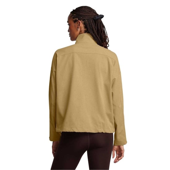 Under Armour Womens/Ladies Unstoppable Ventilated Athletic Tracksuit Top (Tan) - Image 4