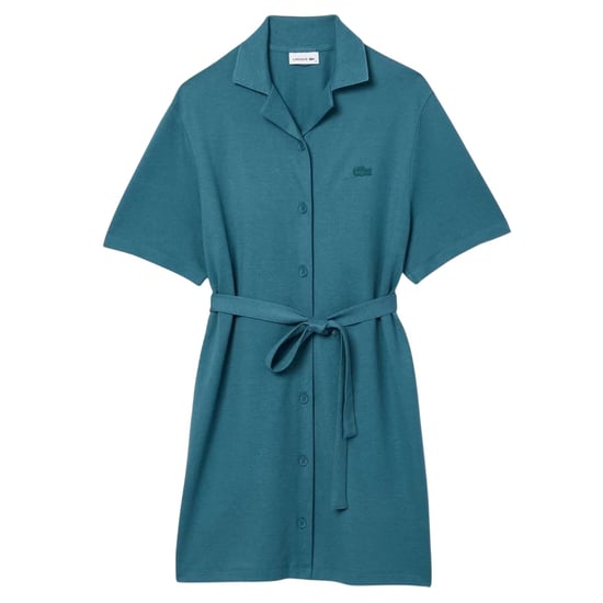 Lacoste Womens/Ladies Cotton Linen Shirt Dress (Green) - Image 2