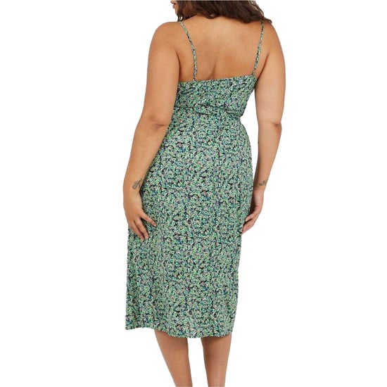 Brave Soul Midi-jurk voor dames met V-hals, afgeronde mouwen en zonder mouwen (Groen) - Image 3