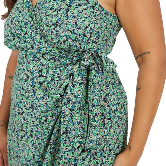 Brave Soul Midi-jurk voor dames met V-hals, afgeronde mouwen en zonder mouwen (Groen) - Image 4