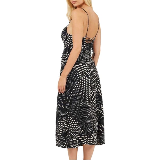 Brave Soul Midi-jurk met hartvormige halslijn voor dames (Zwart, Wit) - Image 3