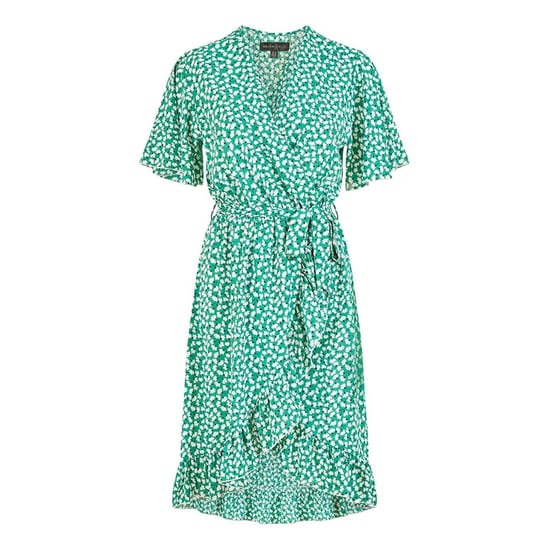 Mela London Womens/Ladies Ditsy Floral V Neck Wrap Dress (Green) - Image 2