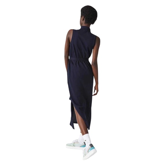 Lacoste Womens/Ladies Collared T-Shirt Dress (Navy Blue) - Image 2