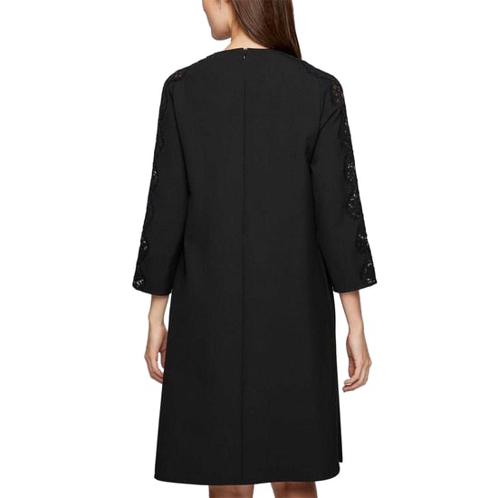 Boss Dila-shiftjurk met 3/4-mouwen voor dames (Zwart) - Image 3