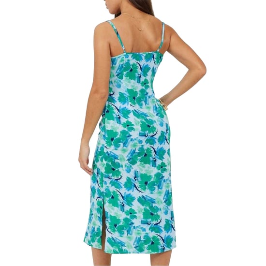 Brave Soul Midi-jurk met spaghettibandjes en bloemenprint voor dames (Groen/blauw) - Image 2