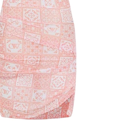 Off White Womens/Ladies Tulle High Collar Slip Dress (Pink/White) - Image 4