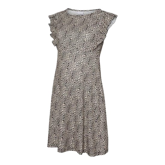 Mamalicious Mleveline mouwloze mini-jurk met luipaardprint voor dames (Zwart) - Image 2