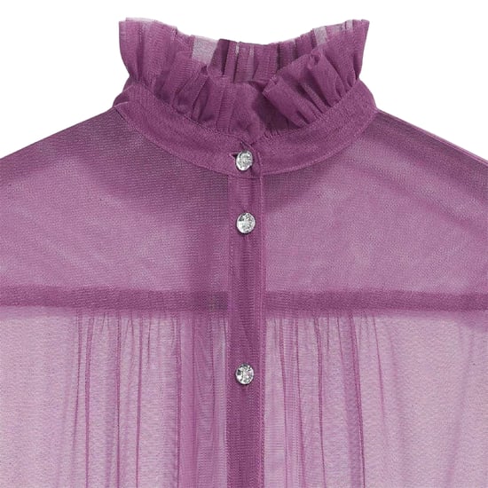 Levis Dames Radical Sheer Banded Collar Mouwloze Midi-Jurk (Paars) - Image 3