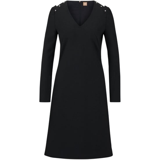Boss Dariva midi-jurk voor dames (Zwart) - Image 2