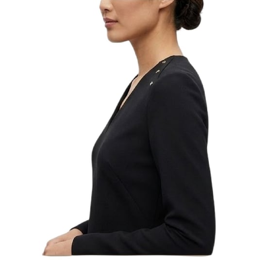 Boss Dariva midi-jurk voor dames (Zwart) - Image 4