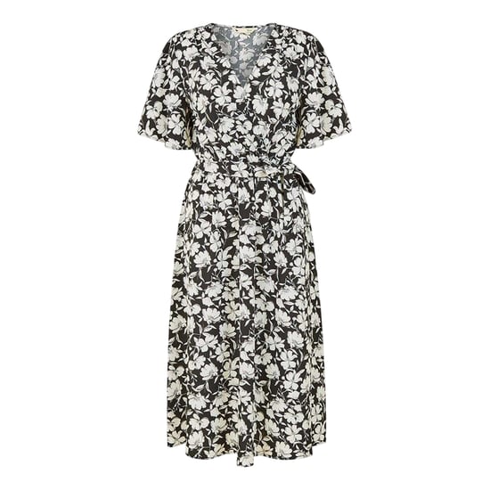 Yumi Womens/Ladies V Neck Wrap Dress (Black) - Image 1
