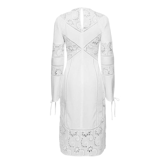 Boss Dames/Dames Broderie Katoenen Midi Dress (Wit) - Image 2