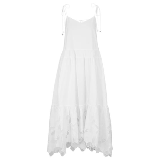Boss Dames/Dames Broderie Maxi Dress (Witte afdrukken) - Image 1