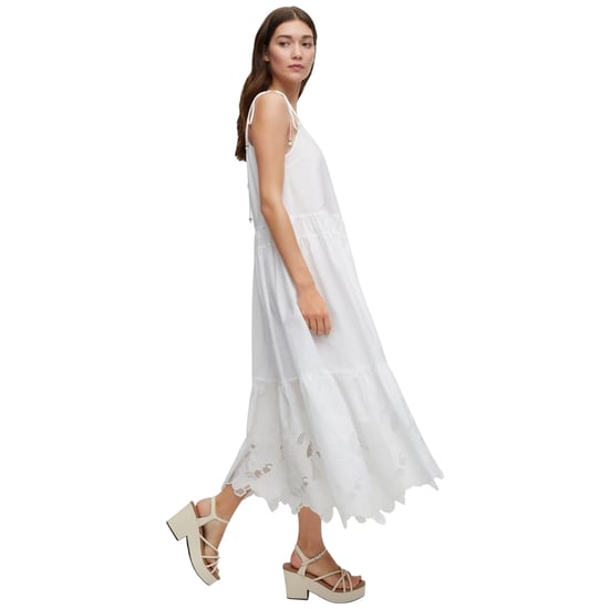 Boss Dames/Dames Broderie Maxi Dress (Witte afdrukken) - Image 2