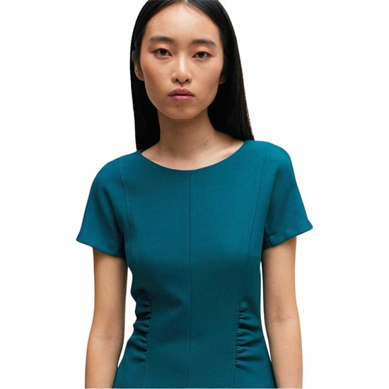 Boss Dames Crew Neck Korte Mouwen Midi Jurk (Groen) - Image 5