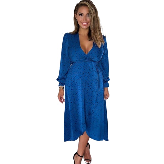 AX Paris Womens/Ladies Printed Polyester Wrap Dress (Blue) - Image 1