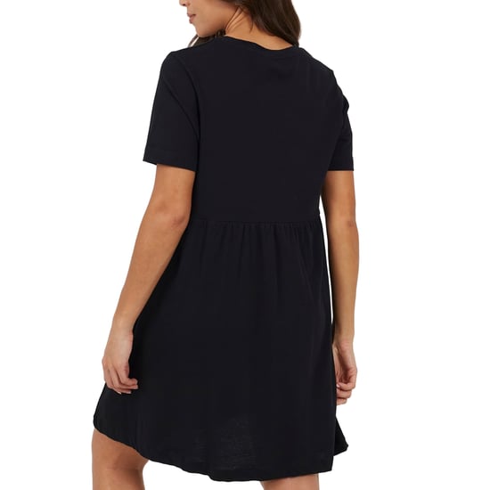 Brave Soul Mini-jurk met ronde hals en korte mouwen van katoen voor dames (Zwart) - Image 3