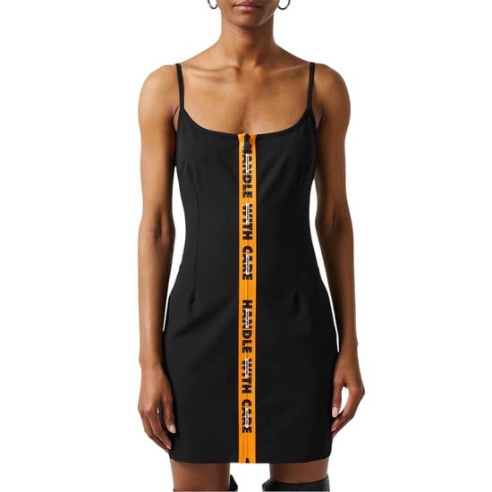 Heron Preston Dames Scoop Neck Spaghetti Strap Slip Dress (Zwart) - Image 4