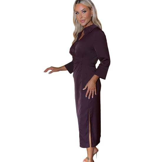 AX Paris Womens/Ladies Midi Shirt Dress (Plum) - Image 3