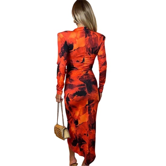 AX Paris Womens/Ladies Floral Long-Sleeved Wrap Dress (Red) - Image 3
