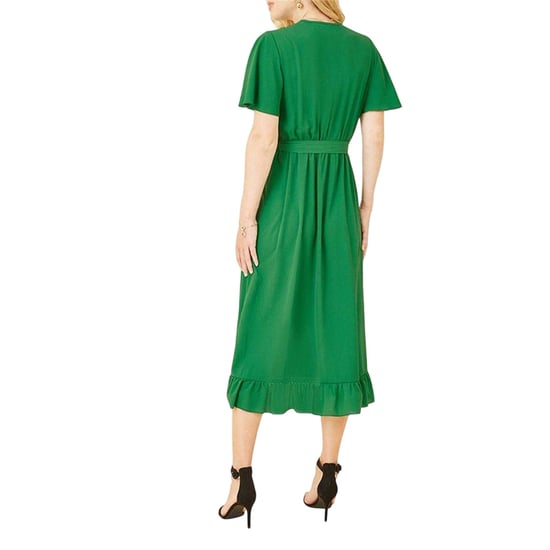 Mela London Womens/Ladies Flutter Wrap Dress (Bright Green) - Image 2