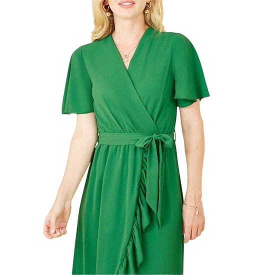 Mela London Womens/Ladies Flutter Wrap Dress (Bright Green) - Image 3
