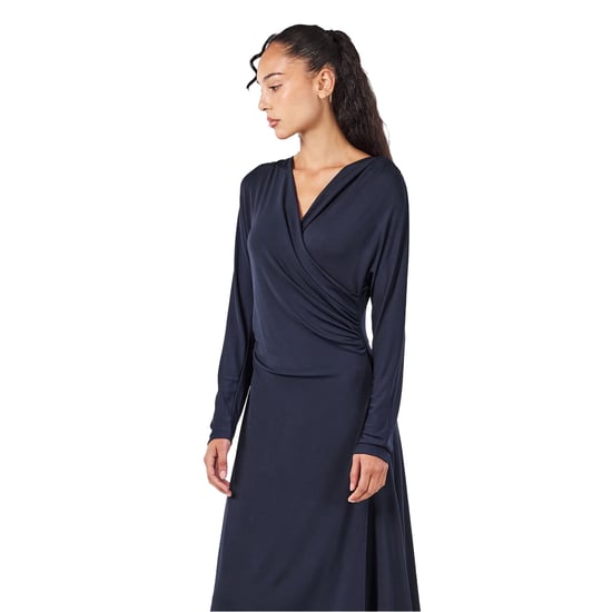 Boss Womens/Ladies Ettita V Neck Long-Sleeved Wrap Dress (Dark Blue) - Image 3