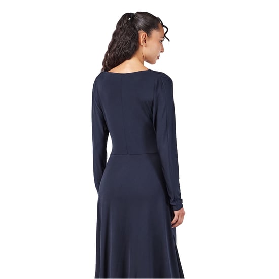 Boss Womens/Ladies Ettita V Neck Long-Sleeved Wrap Dress (Dark Blue) - Image 4