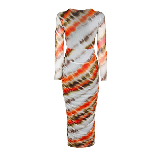 AX Paris Womens/Ladies Abstract Mesh Bodycon Dress (Cream) - Image 2