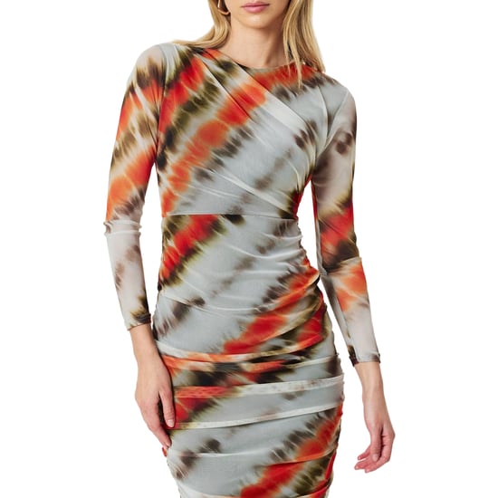 AX Paris Womens/Ladies Abstract Mesh Bodycon Dress (Cream) - Image 3