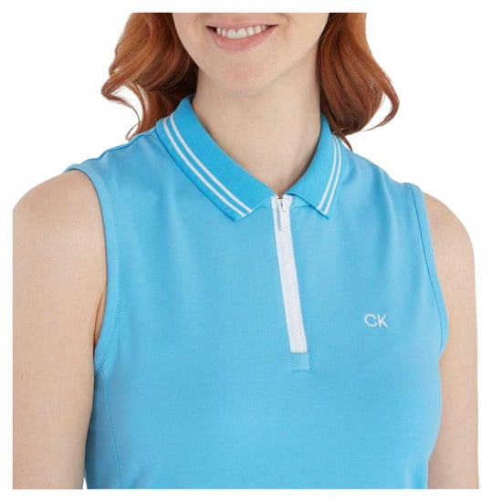 Calvin Klein Golfjurk met kraag voor dames (Blauw erfgoed) - Image 4