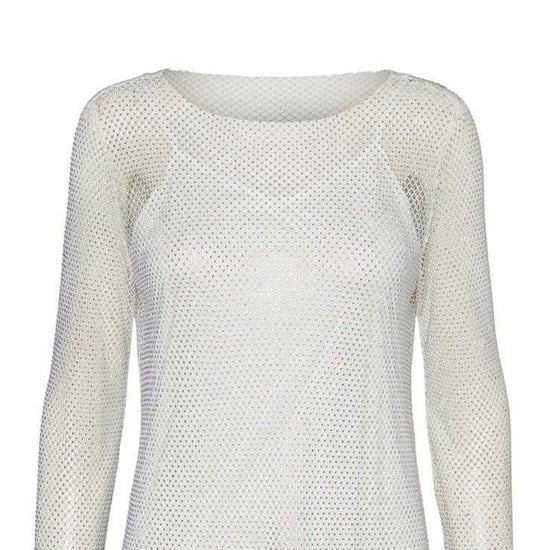 Vero Moda Dames Celine Mesh Crew Neck Mini Jurk (Sneeuwwit) - Image 2