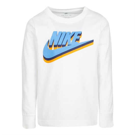 Nike Kinder/Kinder-T-shirt met lange mouwen en logo (Zeil) - Image 1