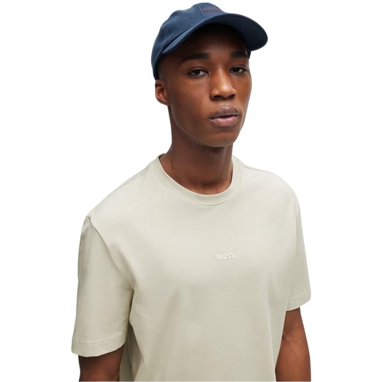 Boss Oversized T-shirt voor heren met Tchup-logo (Licht Beige) - Image 4